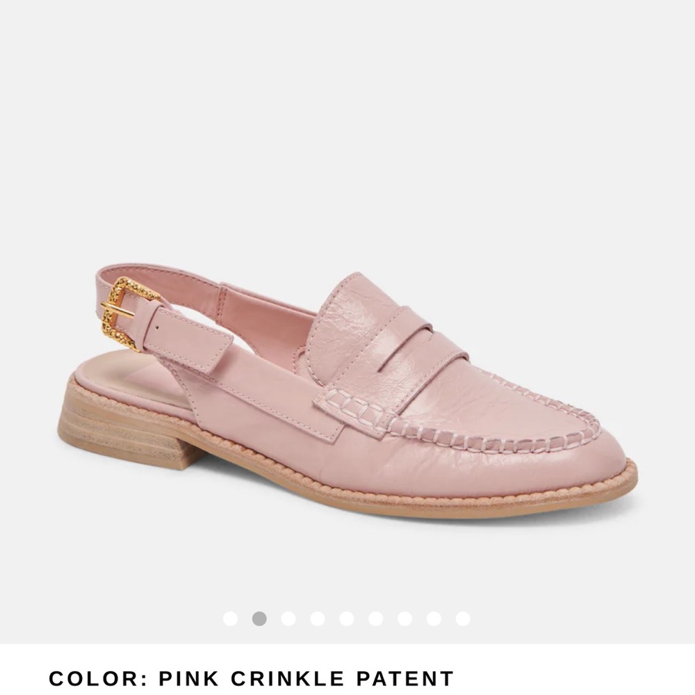 Pink patent leather Dolce Vita loafer mules size 10